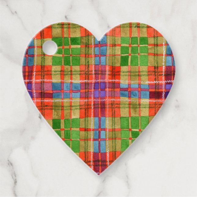MAC RAE TARTAN Heart Gift Tags (Front)