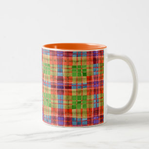 MAC RAE TARTAN Orange Two-Tone Mug