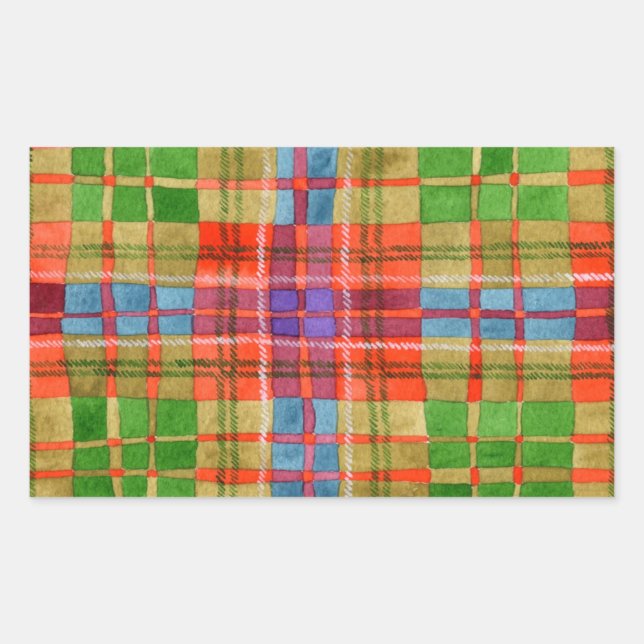 MAC RAE TARTAN Rectangle Stickers (Front)