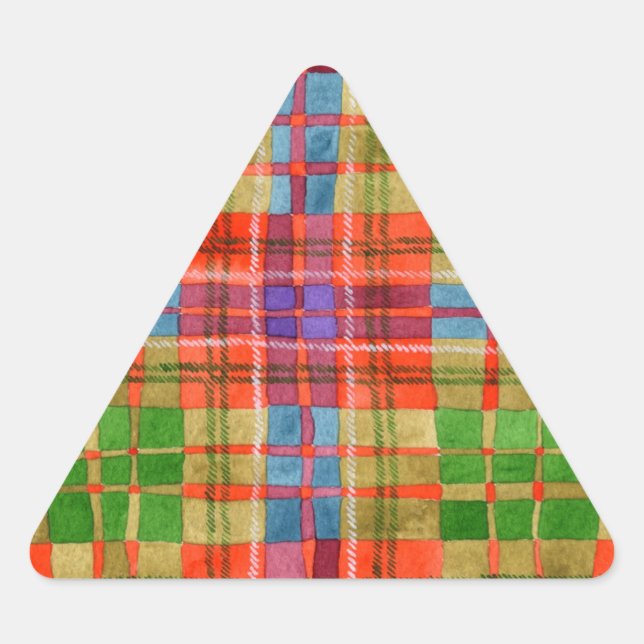 MAC RAE TARTAN Triangle Stickers (Front)