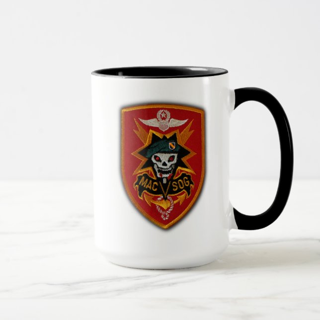 MAC V SOG Vietnam war veterans printed patch Mug (Right)