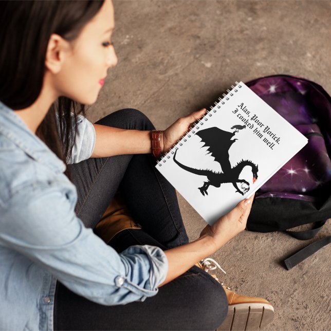 Macaber Dragon with skull - Shakespeare humor Notebook (Creator Uploaded)