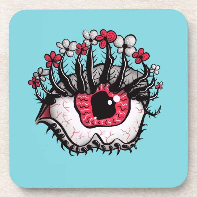 Macabre Eye Creepy Witchy Goth Coaster (Front)