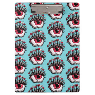Macabre Eye Melt Creepy Psychedelic Dark Art Clipboard