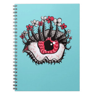 Macabre Eye Melt Creepy Psychedelic Dark Art Notebook
