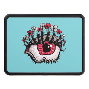 Macabre Eye Melt Creepy Psychedelic Dark Art Trailer Hitch Cover