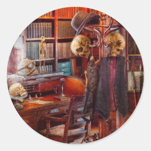 Macabre - In the Headhunters study Classic Round Sticker