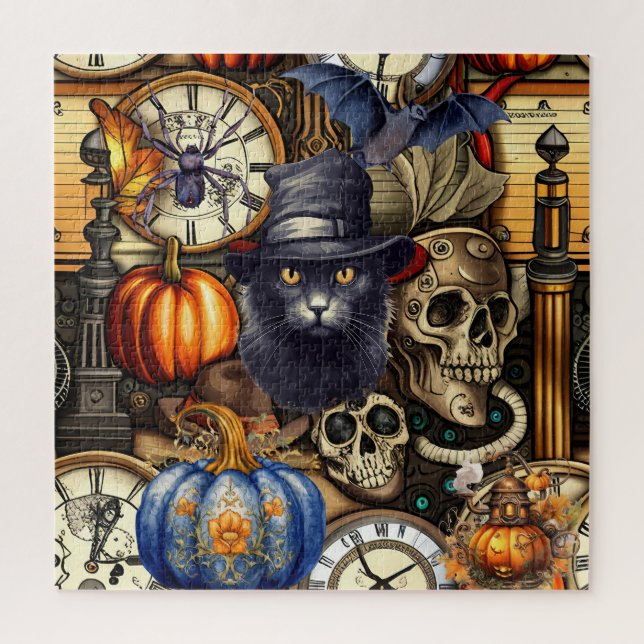  Macabre Mashup: Steampunk Halloween Delights Jigsaw Puzzle (Vertical)
