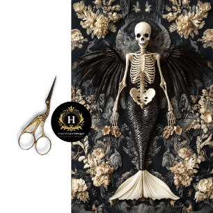 Macabre Skeleton Furniture Decoupage  Tissue Paper