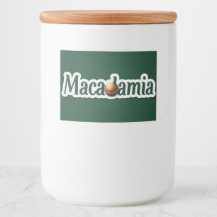 Macadamia, Sticker for Food Container, by Natasha