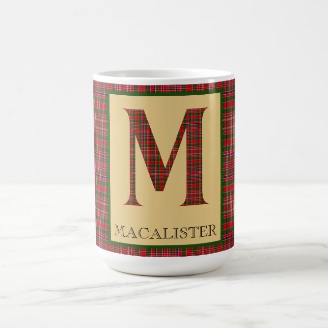 MacAlister Tartan Monogram M  Coffee Mug (Center)