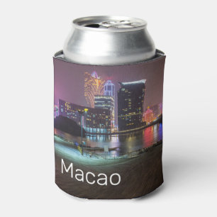 Macao Casino Skyline Panorama China Nighttime Can Cooler