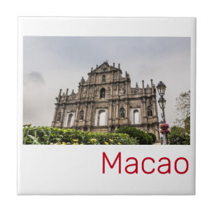 Macao Ruin of St. Paul's Church China Souvenir Tile