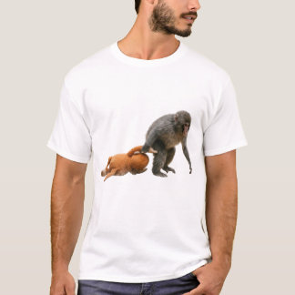 Macaque Monkey with Toy - Emotional Loss Story T-Shirt