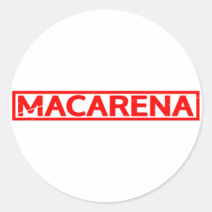 Macarena Stamp Classic Round Sticker