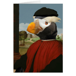 Macareux tufté en rouge - oiseau de la Renaissance