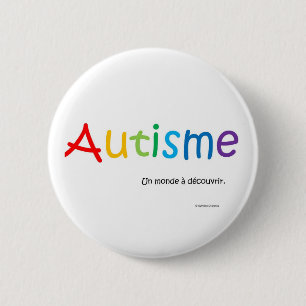 Macaron Autisme un monde à découvrir rond 2 Inch Round Button