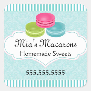 Macaron Bakery Box Seal