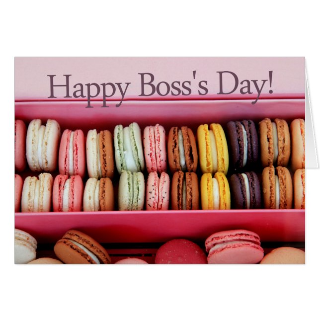 Macaron Boss's Day Card (Front Horizontal)