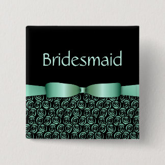 Macaron Carré 5 Cm 100 Rosettes Mariage Bridesmaid Buttons - Aquamari