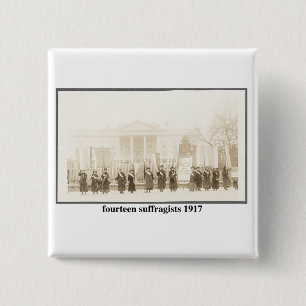 Macaron Carré 5 Cm 14 Souffragistes, 1917