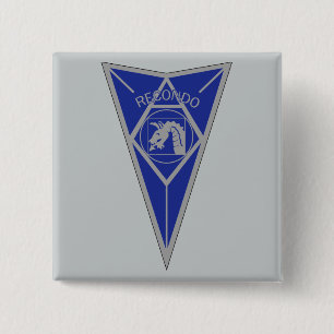 Macaron Carré 5 Cm 18e Recondo aéroporté - Fort Bragg - Bleu d'infant