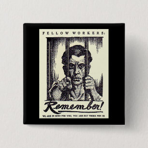 Macaron Carré 5 Cm 1917 camarades de travail se rappellent !