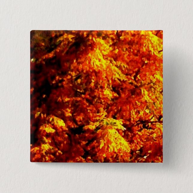 Macaron Carré 5 Cm 1 bouton d'or (Devant)