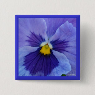 Macaron Carré 5 Cm 1 pensée bleue de beauté