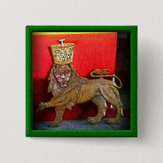 Macaron Carré 5 Cm 2" lion d'insigne de Judah