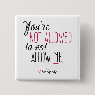 Macaron Carré 5 Cm "" 2" non laissé bouton carré