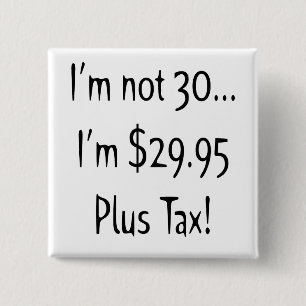 Macaron Carré 5 Cm 30ème Bouton d'anniversaire