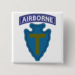 Macaron Carré 5 Cm 36e division d'infanterie - aéroportée
