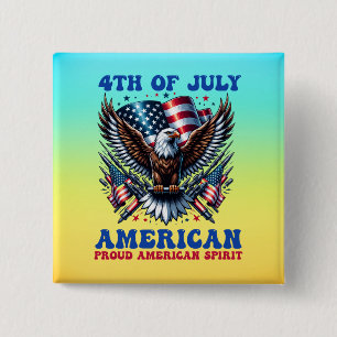 Macaron Carré 5 Cm 4 juillet American Eagle Sublimation-61001