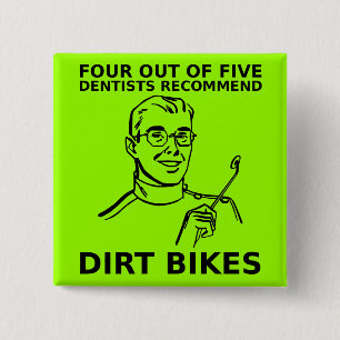 Macaron Carré 5 Cm 4 Out Of 5 Dentists Dirt Bike Motocross Button