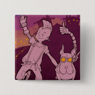 Macaron Carré 5 Cm 4 petits monstres - musique de nuit