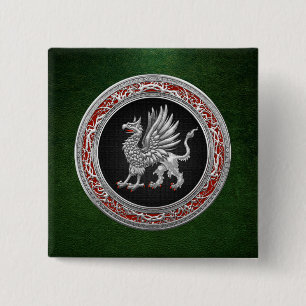 Macaron Carré 5 Cm [500] Griffin d'argent sacré