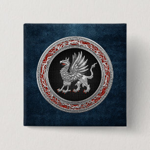 Macaron Carré 5 Cm [500] Griffin d'argent sacré