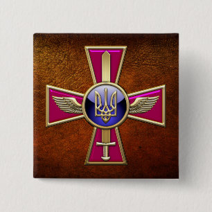 Macaron Carré 5 Cm [500] Ukrainian Air Force Emblem