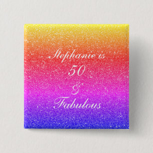 Macaron Carré 5 Cm 50 Et Fabuleux Anniversaire rose violet Cool Parti
