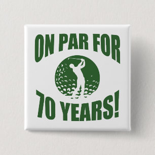 Macaron Carré 5 Cm 70e anniversaire de Golfer