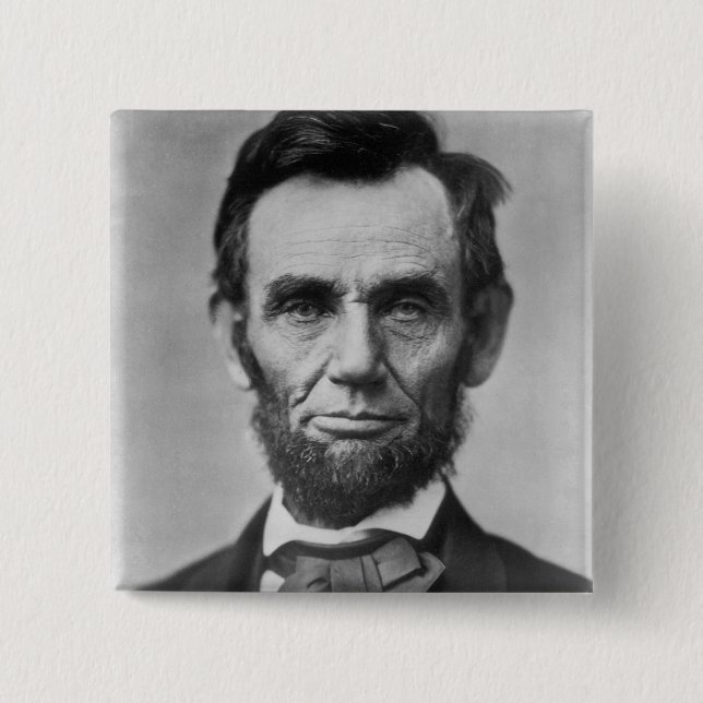 Macaron Carré 5 Cm Abraham Lincoln (Devant)