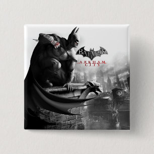 Macaron Carré 5 Cm AC Poster - Batman Gargoyle Ledge