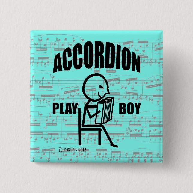 Macaron Carré 5 Cm Accordion Play Boy (Devant)