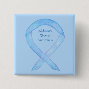 Macaron Carré 5 Cm Addison's Disease Awareness Custom Ribbon Art Pin