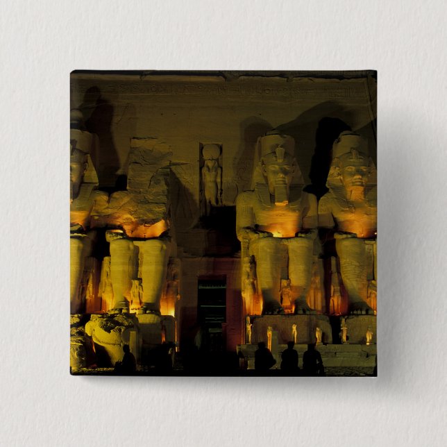 Macaron Carré 5 Cm AF, Egypte, Abu Simbel. Chiffres colossaux de (Devant)