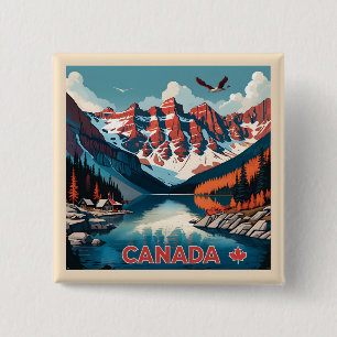 Macaron Carré 5 Cm Affiche Canada Travel