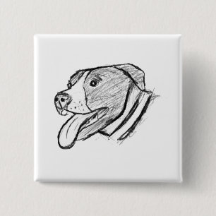 Macaron Carré 5 Cm affiche de l'amoureux des animaux de chien photo d