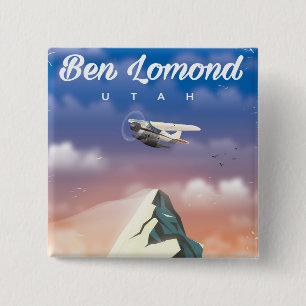Macaron Carré 5 Cm Affiche de voyage Ben Lomond,Utah