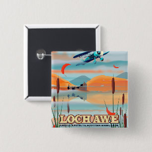 Macaron Carré 5 Cm Affiche de voyage Loch Awe Scotland